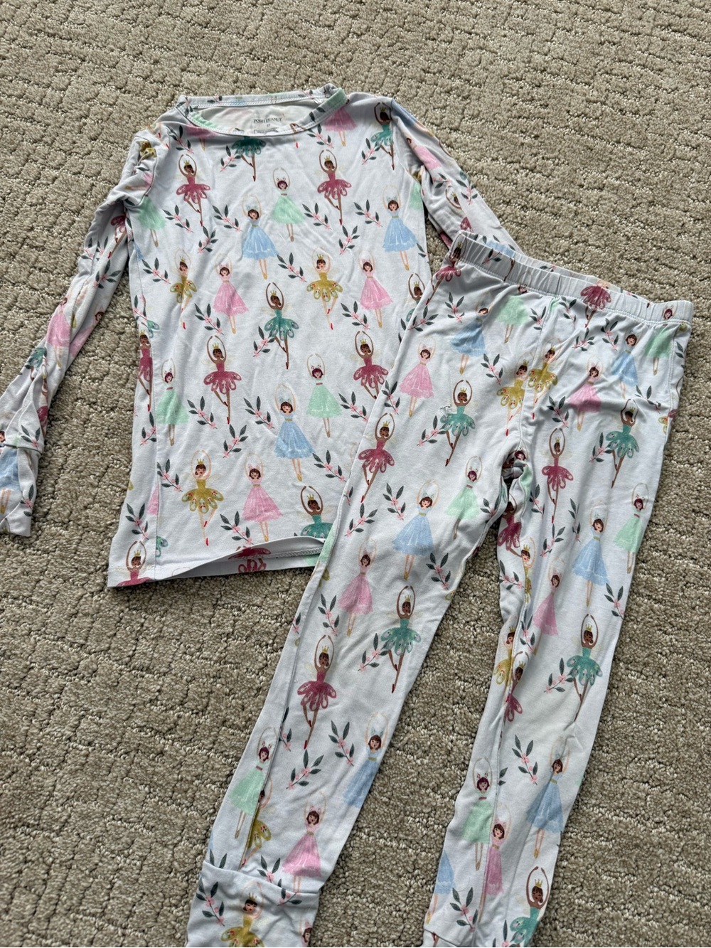 Posh peanut ballerina print pajama set